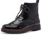 s.Oliver Damen Schnürstiefel ohne Absatz mit Reißverschluss Vegan, Schwarz (Black), 37 EU