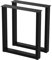 BK Styl 2 Stück Tischbeine aus Metall U-Form | Tischgestell aus 80x40mm Profilen | Tischkufen Tischfüße Möbelbeine für Schreibtische & Esstische (615x720mm Black)
