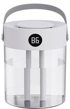 Humidificador para habitación grande, humidificadores de aire de llenado superior silencioso de 3 litros, humidificadores de aire de niebla fría para plantas, dura hasta 12 horas, apagado automático,