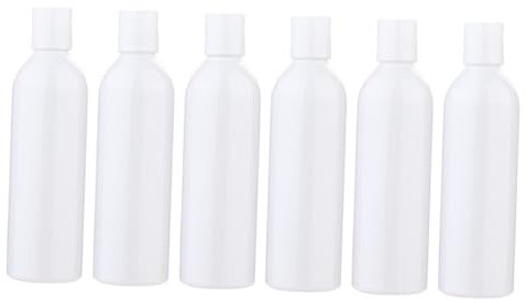 DOITOOL 6pcs Portable Travel Bottles Press Type Lid for Shampoo Lotion Empty Cosmetic Containers for Shower Gel Dispenser