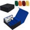 Tolesum Card Deck Box for MTG, Gathering Kartenbox für 1800+ Karten mit Trennwänden,PU Leder Starkes Magnetic Sammelkarten Aufbewahrungsbox Kompatibel Magic Commander TCG Karten-Schwarz und blau