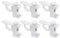 NIYATA 6Pcs Support Tringle Rideaux sans Percage,Support de Pince Porte-Rideaux Tringle,Accroche Rideau sans Percage,Attache Rideau sans Percage pour Tringle à Rideaux