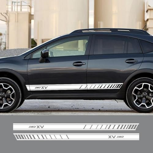 LIOUFTT 2 Stück Auto-Seitentür-Linien-Aufkleber, Auto-Dekor, Sport-Vinylfilm-Aufkleber, passend für Subaru XV GT Tuning-Zubehör