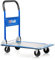Pallit Carro de transporte plegable en color azul, 150 kg, con plataforma con revestimiento antideslizante
