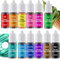 Food Colouring Set - 12 Colours x 12ml Food Colouring Liquid, Food Grade Food Dye, Concentrated Tasteless Icing Colouring for Cake Decorations, Baking, Fondant, Frosting, Easter Eggs and DIY Crafts