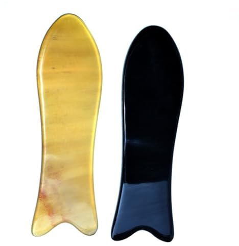 SEWOART 2St Sha Sha Tabletten in Fischform Körpermassagebrett Guasha-Brett für das Gesicht Massagegerät schröpfgeräte Cupping device Guasha-Stick für das Gesicht Ochsenhornschaber Hörner