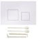 Dual Flush Plate, Dual Button Toilet Flush Plate Replacement, For GEBERIT Sigma01 Sigma10 Sigma20 Sigma60 And More, 164 * 246 * 12MM(White)