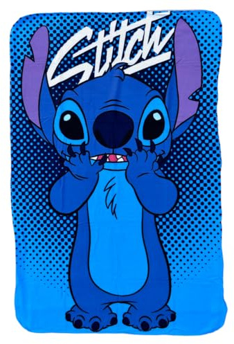 CARTOON Disney Stitch Decke für Kinder 100 x 150 cm Fleecedecke 100% weiches Polyester 210gsm