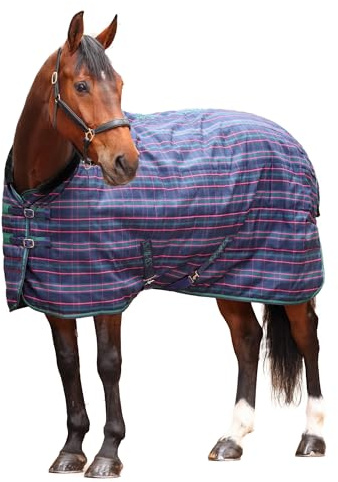 Shires Tempest Plus 100 Stable Rug - Navy Tartan