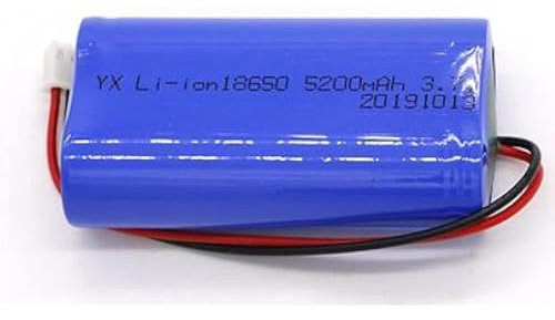 SHANRROW 3.7V 4400mAh/5200mAh/6400mAh Lithium-Ion Battery Pack 18650 Rechargeable Replacement Battery with XH-2P 2.54 Plug,5200mAh
