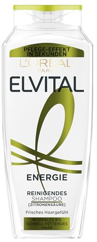 L'Oréal Paris Elvital Energie Citrus CR Shampoo zur Reinigung der Haare und Glättung der Haarfaser, Mit Citrus, 6 x 300 ml