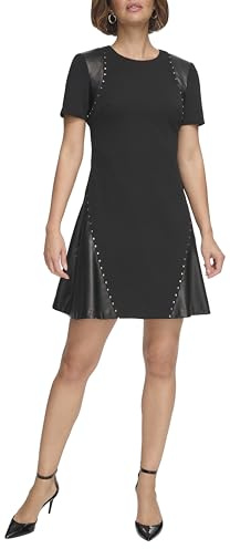 DKNY Damen L/S Pleated Shirts Dress