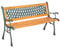 RILOOP Gartenbank Gartenmöbel Parkbank Sitzbank Holz Bank Gusseisen 128 x 51 x 73 cm