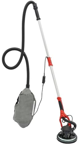 HuKaiL Trockenbauschleifer, 800-1800RPM 6-Gang Schleifmaschine Trockenbau Wandschleifer Einstellbare 1.2-2.2m mit 255mm Scheibe, LED-Schleife, Länge, Schleifmaschine mit Absaugung, Rot