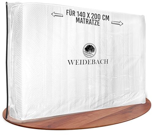 WEIDEBACH® robuste Matratzenhülle, 100% dicht,150x240 cm (für 140 x 200 cm) DOPPELBETT-MATRATZEN, Matratzenbeutel mit Reißverschluss, Aufbewahrungstasche Matratzen, Lagerung&Transport