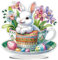 FONDUO Diamond Painting Ostern Hase, Ostern Deko Doppelseitig Diamant Painting Tischdeko, DIY Diamond Painting Frühling Deko, 5D Diamant Malerei Ornamente Bastelset für Erwachsene Kinder Geschenk (C)