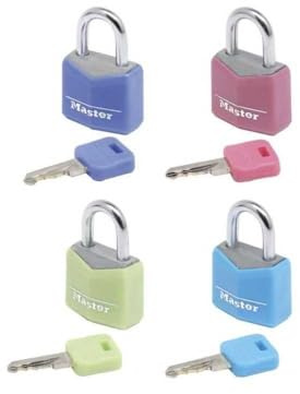 Master Lock 4 Vorhängeschlösser 3-Stift-Zyl. 20mm 9120EURQCOLNOP