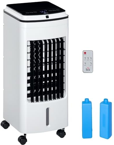 HOMCOM Evaporative Air Cooler 3-in-1 Air Cooling Fan Humidifier LED Display