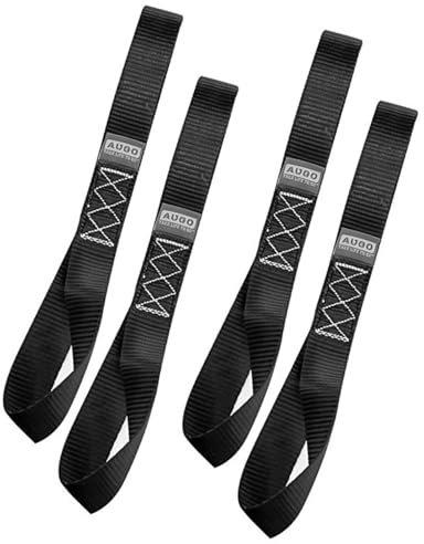 Spanngurt Set 800kg 25mm x 30cm (4 Stück) – Zurrschlaufen & Gurtschlaufen für Motorrad, Fahrrad, Auto, Anhänger – Robuste Spanngurte mit hoher Belastbarkeit für sicheren Transport