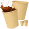 Commerline 1000 tazze da caffè to go, 200 ml, colore marrone per caffè e tè, bicchieri usa e getta in carta kraft, bicchieri di carta, bicchieri per caffè e tè