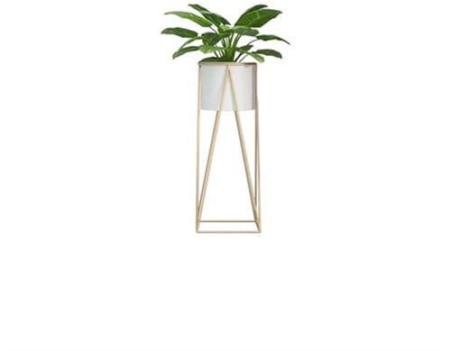 pot de fleur Support de Pot de fleurs en fer à la mode, support de plantes, support de fleurs, salon, balcon intérieur, support de Pot de plantes vertes sur pied cache pot ceramique(Blanc,Petit)