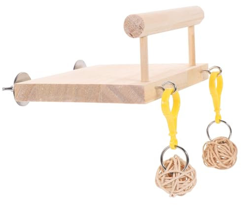 HEMOTON Holz Vogelplattform Sitzstange Vogelkäfigzubehör Vogelübungsplattform Für Kleinvögel Papageien Nymphensittiche Mit Stabilität Und Langlebigkeit Für Übungsspiele Und