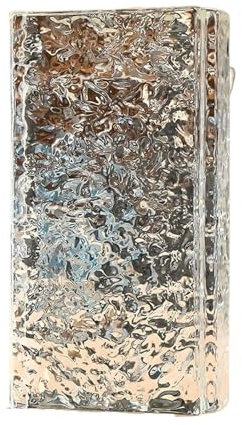 Brique de verre de processus, Briques de cristal en blocs de verre 20 x 10 x 5 cm / 7,8 x 3,9 x 1,9 pouces, paquet de 1/5/10(10pcs)