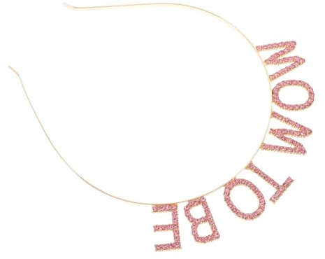 VICASKY Diadème Mom To Be Rose pour Femmes Enceintes Accessoire et Résistant Headband Chic pour Fêtes Showers et Séances Photo Maternité