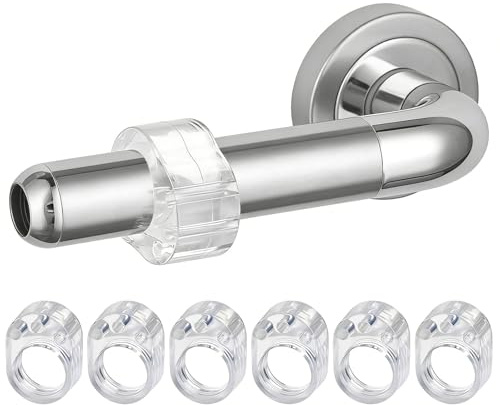 Door Handle Bumper,6 PCS PVC Door Handle Bumpers Guard Transparent Door Stopper Wall Protectors to Buffer Walls and Stop Wall