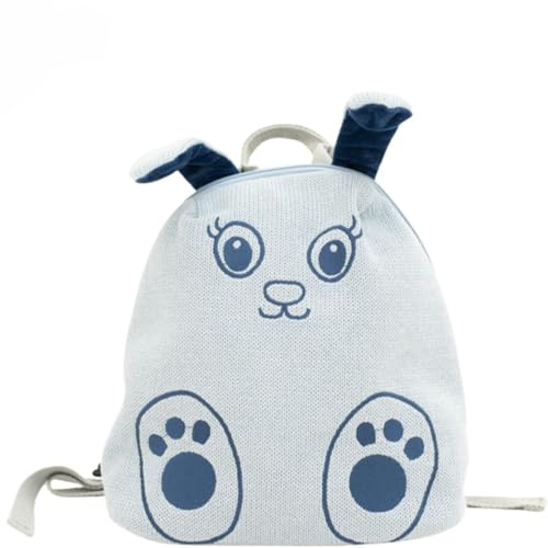 CROCHETTS – Gehäkelter Kinderrucksack Liam | Baby- & Kinderrucksack aus 100% Naturbaumwolle | Weiches, hypoallergenes Tierdesign | Verstellbare Träger & Kordelzug | Originelles Kindergeschenk