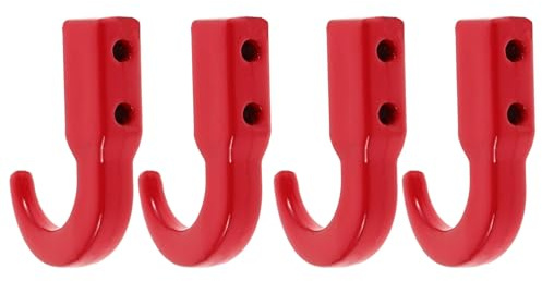 LALADEFIEE 4Pcs RC Crawler Metal Tow Hook - Car Accessory for Model Truck Towing - RC Trailer Connection Hook - Crawler Climbing Car Tow Buckle