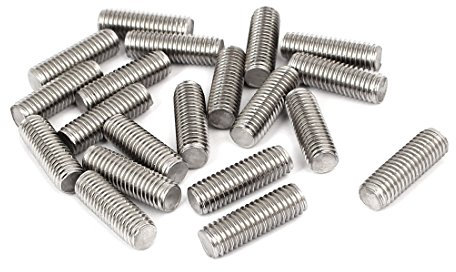 sourcing map 20 Stück Gewindestangen M8x25mm Edelstahl 304 Gewindestift Metrischem Vollgewinde Bar Gewindestäbe für Befestigung CNC-Werkzeugmaschinen 3D-Drucker Industrie Geräte