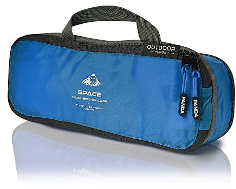 Outdoor Panda | Alforjas de compresión ultraligeras | Cubos de embalaje repelentes al agua para mochilas y maletas | Organizador de equipaje | Por separado o como juego | Azul | Talla S