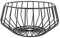 Point-Virgule Cestino per frutta, cesto di frutta e legumi in filo metallico, decorativo, nero, 27 x 13,8 cm