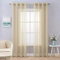 MIULEE 2er Set Voile Vorhang mit Ösen Transparente Gardine aus Voile Polyester Ösenschal Wohnzimmer Luftig Dekoschal für Schlafzimmer Hellbraun 225 x 140cm (H x B), Grommet Top