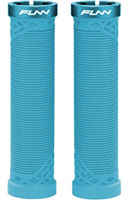 Funn Hilt Mountain Bike Handlebar Grips With Single Lock On Clamp, Lightweight And Ergonomic Bicycle Handlebar Grips with 22 mm Inner Diameter, Unique Patterned Bicycle Grips For MTB/BMX (Turq)
