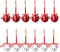Naler 12 Stück Glöckchen Weihnachtsbaumschmuck Rot Weiß Schellen Glocke für Weihnachten Weihnachtsbaum Deko - 4 cm