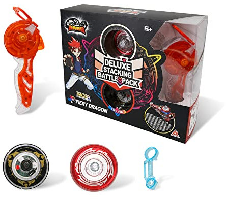 INFINITY NADO Top Effets de Lumière Fusionnée Lanceur Magnétique Fiery Dragon,Jouet Enfant 5 6 7 8 9 10 11 12 Ans Garcon Fille Cadeau