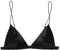 SilRiver - Reggiseno a Triangolo con Coppa Morbida, da Donna, in Raso di Seta, Bralette, Senza Ferretto, Morbido e Confortevole - Nero - XS