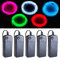 EL Wire 5 Colors, 9ft Neon Light Wire 5 Pack Noise Reduction with Battery Pack(Green, Blue, Red, White, Pink) for Halloween Decorations DIY Costume