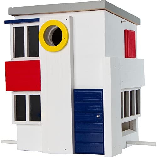 Wildlife Garden WG1124 Multiholk De Stijl - Der Kombinierte Vogelfutterhaus und Nistkasten/Vogelhaus aus Holz