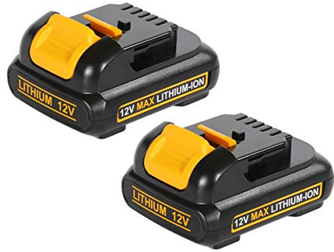 Geelink Confezione da 2 batterie agli ioni di litio DCB127, 3,0 Ah, 10,8 V/12 V, ricambio per Dewalt DCB124-XJ DCB120 DCB123 DCB127 DCB122 DCB124 DCB121