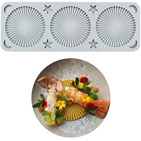 XiaoShenLu Tappetino in pizzo di silicone, decorazione per torta commestibile con stampo a forma di impressione artigianale di zucchero, 3 fori Origami