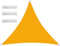 Voiles d'ombrage pour Patio Triangulaire Rectangulaire Voile d'ombrage avec Corde Libre Imperméable Résistant UV98% pour Jardin Terrasse Camping Piscine Extérieur Balcon 1.6x1.6x1.6m Jaune Mangue