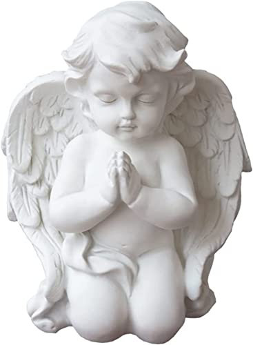 Ornament Art Statue Skulptur Desktop Statue Ornament Little Angel Male Prayer Resin Sculpture Ornaments for Home Interior Decor Countertop Desktop Crafts Home Decor