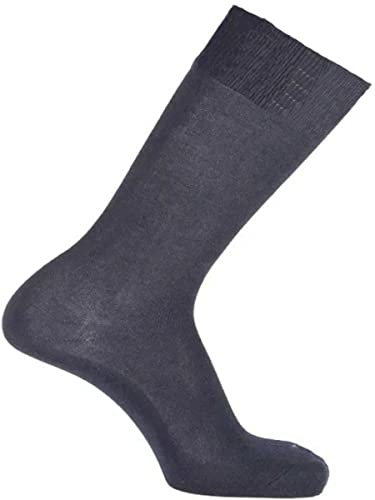 6 Paia - Calza Uomo Corta 4910 ROSSI in Filo di Scozia: Eleganza, Resistenza e Comfort con Tallone Rinforzato, Antracite, 45-46