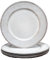 UOEKCS White Charger Plates with Beaded Rim, 13 Vintage Round Charger for Dinner Plates, Set of 6 Plastic Plate Chargers for Wedding Table Setting,Party Decoration.