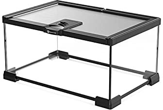 luckxuan Terrarium Tortue Terrestre Réservoir d'habitat de Reptiles Terrarium avec Couvercle Amphibious Tortoise Tortoise Verre Verre ECOLOGIQUE Verre Aquarium Tortue/Vivarium (Size : BT08)