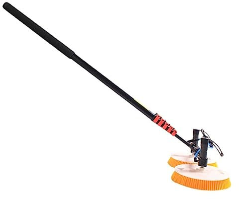 Water Fed Pole Brush, Solar Panel Cleaning Brush and Pole Water Feed with Extension Rod, Water Fed Pole System for Cleaning Greenhouse Roofs with Photovoltaic Panelswindow.