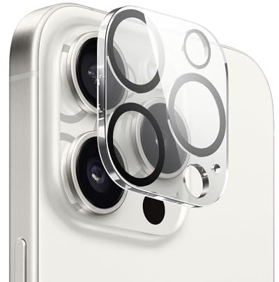 elago [2 Stück Kameraobjektivschutz, Kompatibel mit iPhone 15 Pro und 15 Pro Max – 9H Oberflächenhärte, Anti-Fingerabdruck, Bruchsicher, Kratzschutz, Kristallklare Klarheit, Blasenfrei